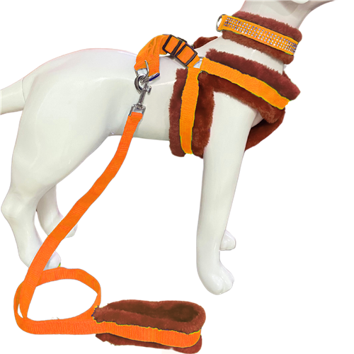 dog chest belt harness collar and leash combo set