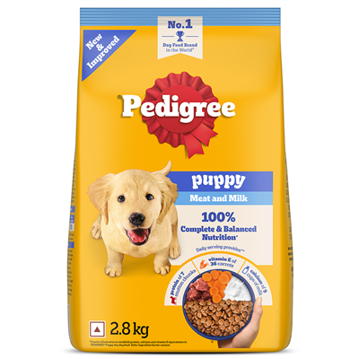 Pedigree Meat and Milk Puppy Dry Dog Food (2.8 KG)